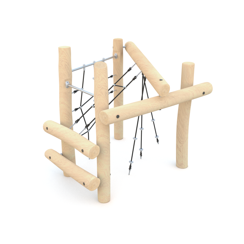 Lezecká sestava s lanovou stěnou