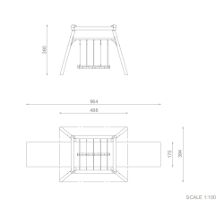 Závesný balančný prvok s lanovou sieťou