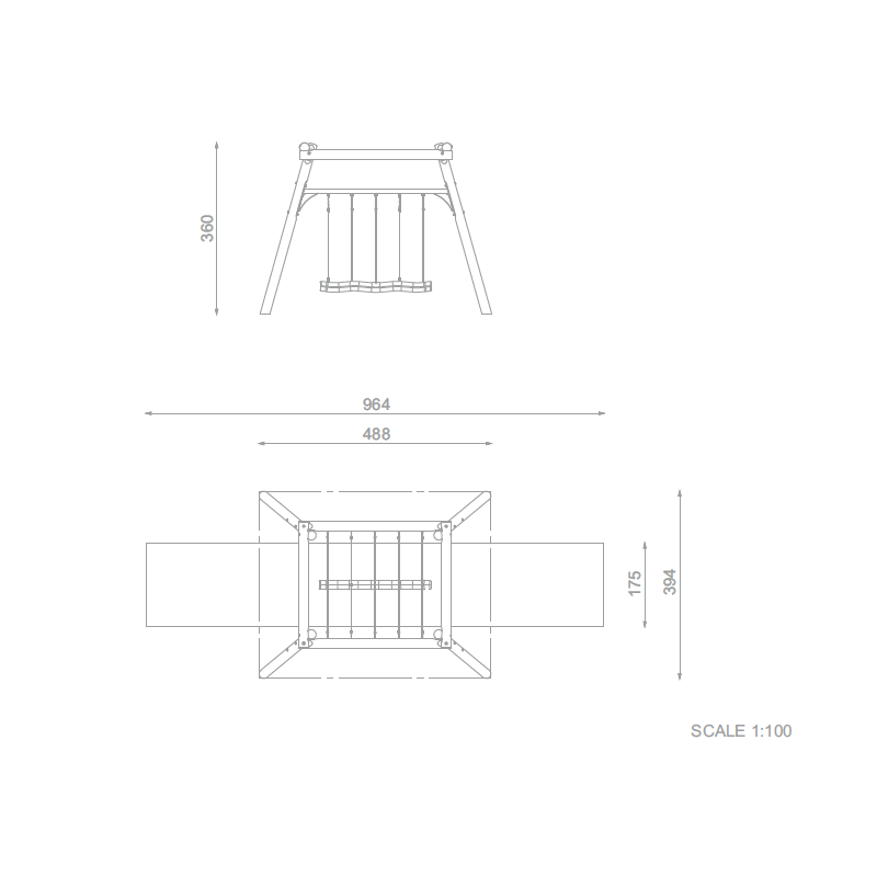 Závesný balančný prvok s lanovou sieťou