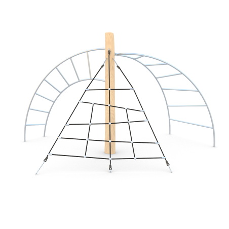 Lanová pyramída s oblúkovým rebríkom