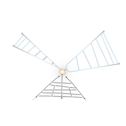 Lanová pyramída s oblúkovým rebríkom
