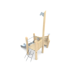 Herní věž se skluzavkou a lanovým výlezem