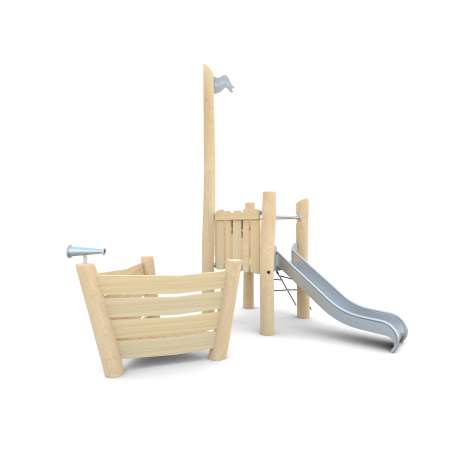 Herná veža so šmykľavkou a lanovým výlezom