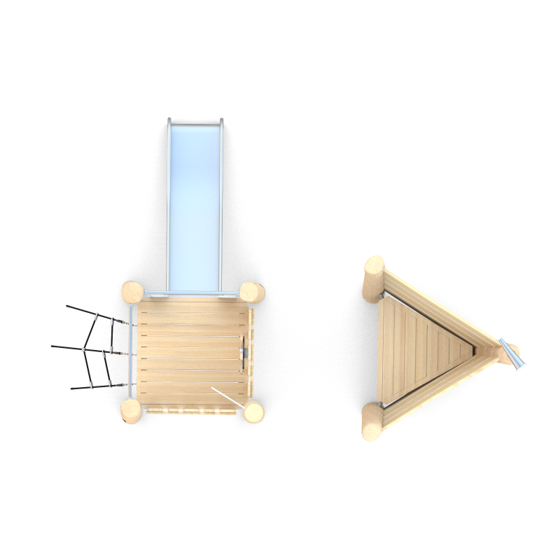 Herní věž se skluzavkou a lanovým výlezem