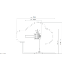 Herní věž s houpačkou a skluzavkou