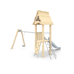Herní věž s houpačkou a skluzavkou