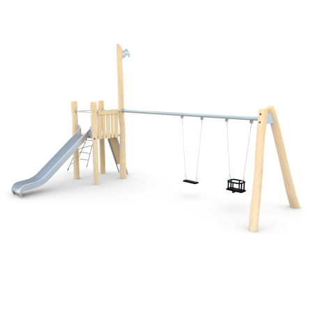 Herní sestava s houpačkou a skluzavkou