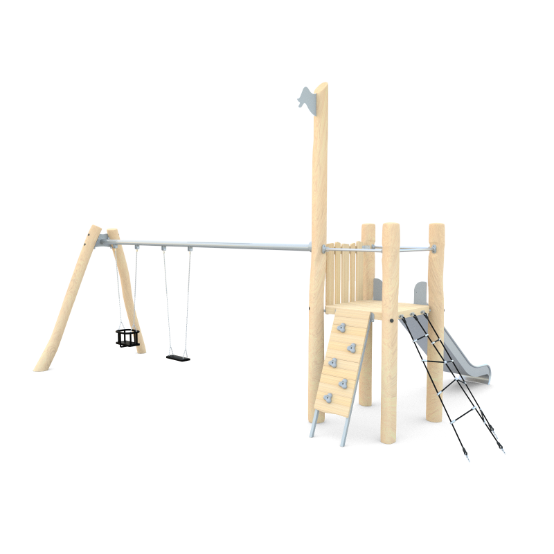 Herní sestava s houpačkou a skluzavkou