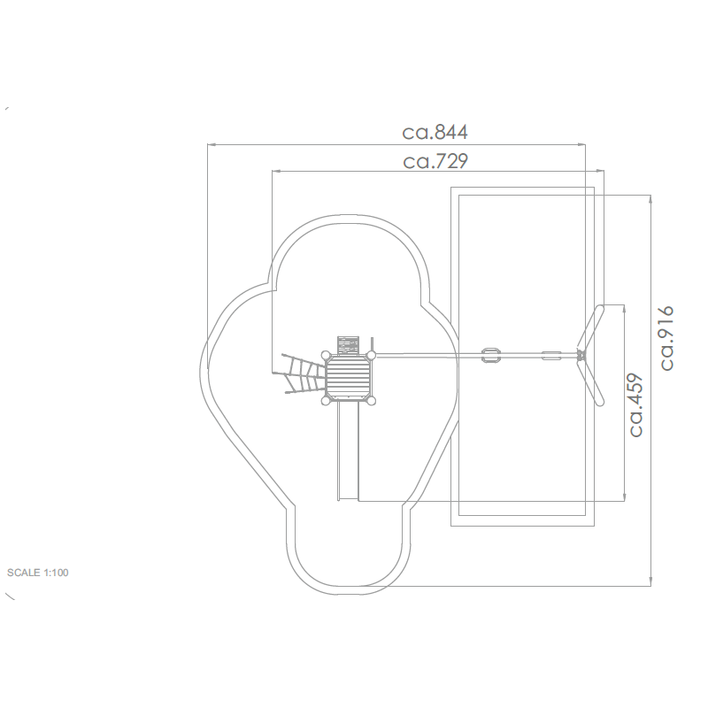 Herní sestava s houpačkou a skluzavkou