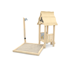 Detský domček s pieskoviskom