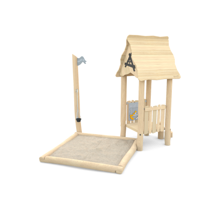 Detský domček s pieskoviskom