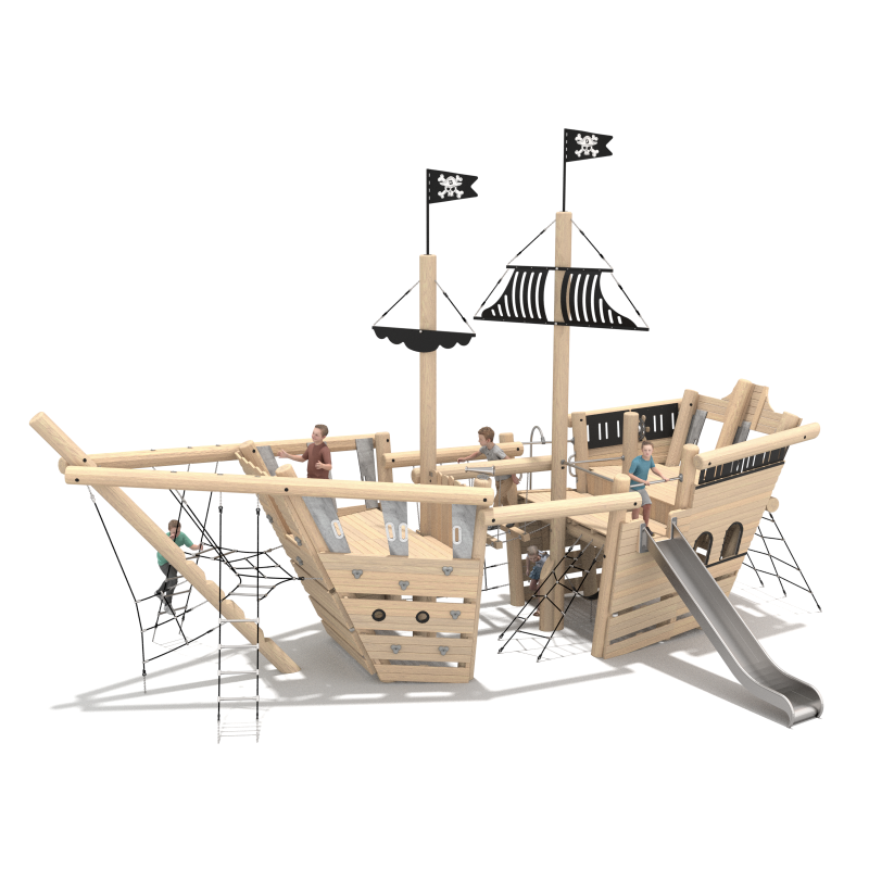 Pirátská loď s lanovými prvky