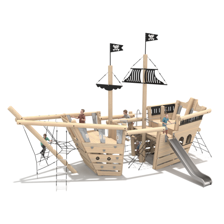 Pirátská loď s lanovými prvky