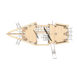 Pirátská loď s lanovými prvky