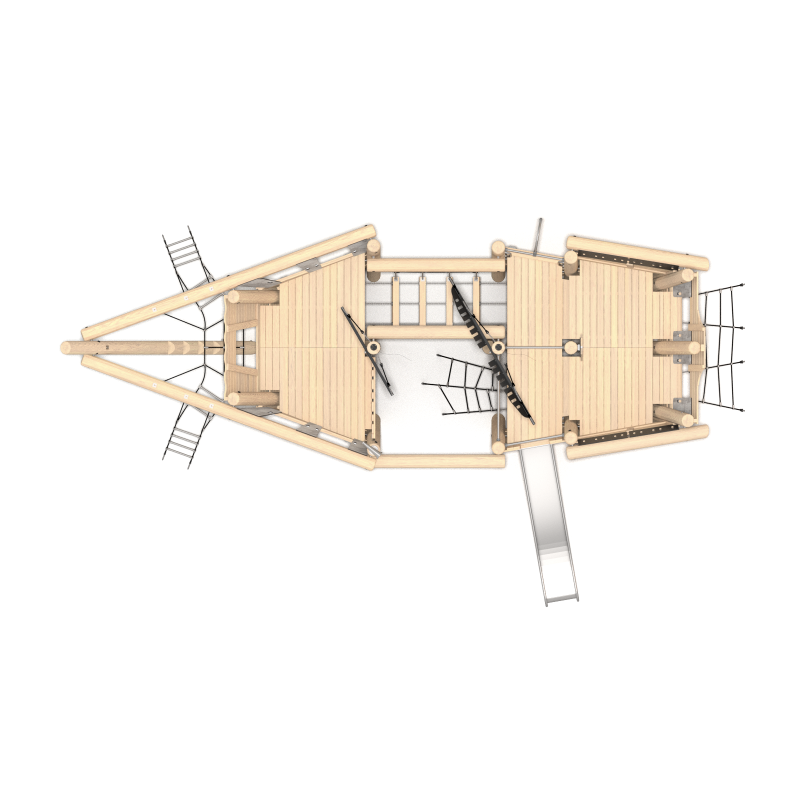 Pirátská loď s lanovými prvky