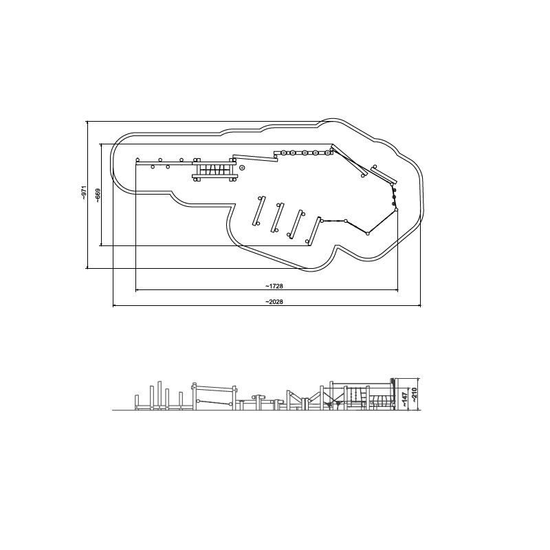 Balančná a lezecká dráha