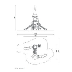 Hradná veža so šmykľavkou