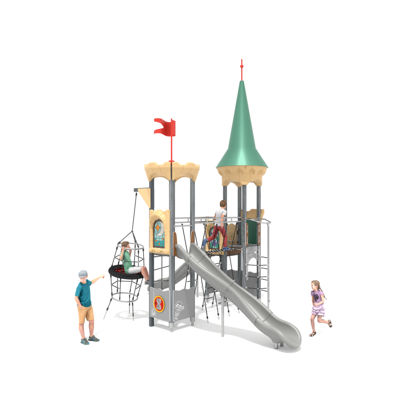 Hradná veža so šmykľavkou