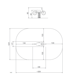 Pružinová hojdačka Motorka