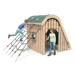 Herný domček s lezeckou sieťou