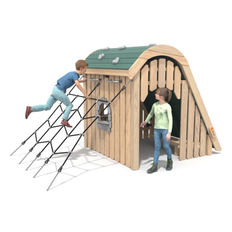 Herný domček s lezeckou sieťou
