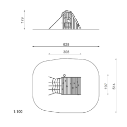 Herný domček s lezeckou sieťou