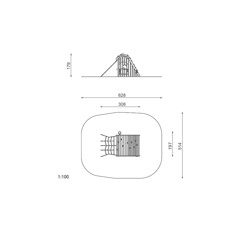Herný domček s lezeckou sieťou