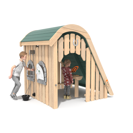 Herný domček s interaktívnymi prvkami