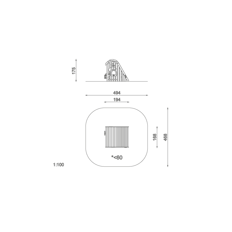 Herný domček s oknami