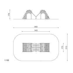 Domčeky prepojené lezeckou sieťou