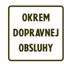 Dodatková tabulka - text nebo symbol