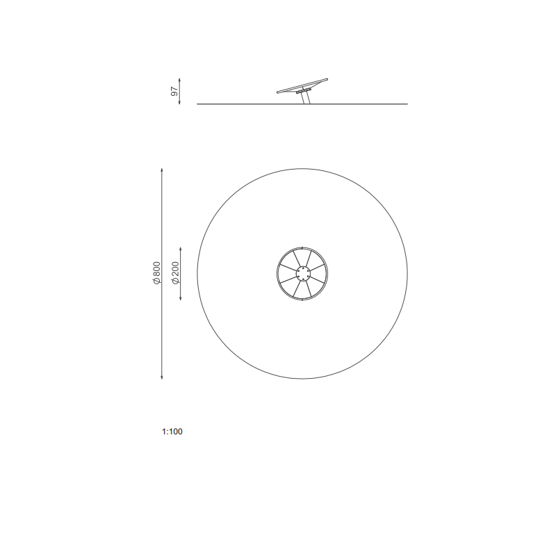 Nerezový kolotoč - DISK 2 m