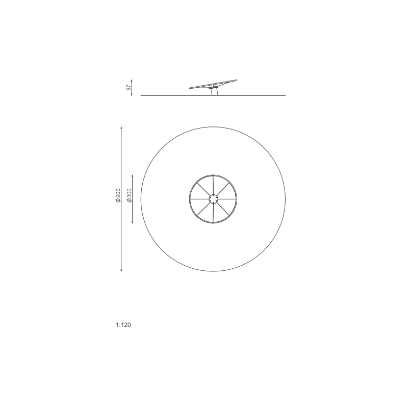 Nerezový kolotoč - DISK 3 m