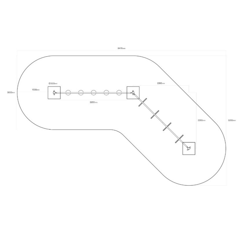 Opičí dráha Dvojdílná OP2-02