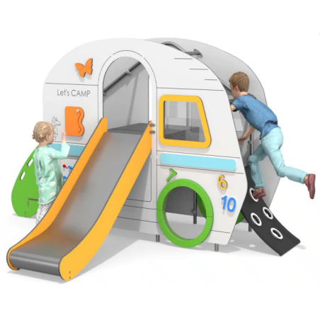 Mini karavan se skluzavkou
