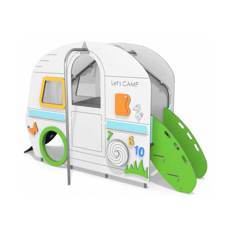 Mini karavan se skluzavkou