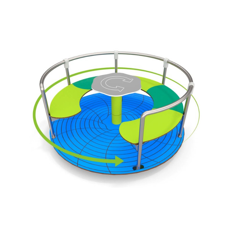 Nerezový kolotoč se sezením