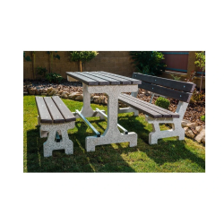 Betonová lavička Seo s opěradlem