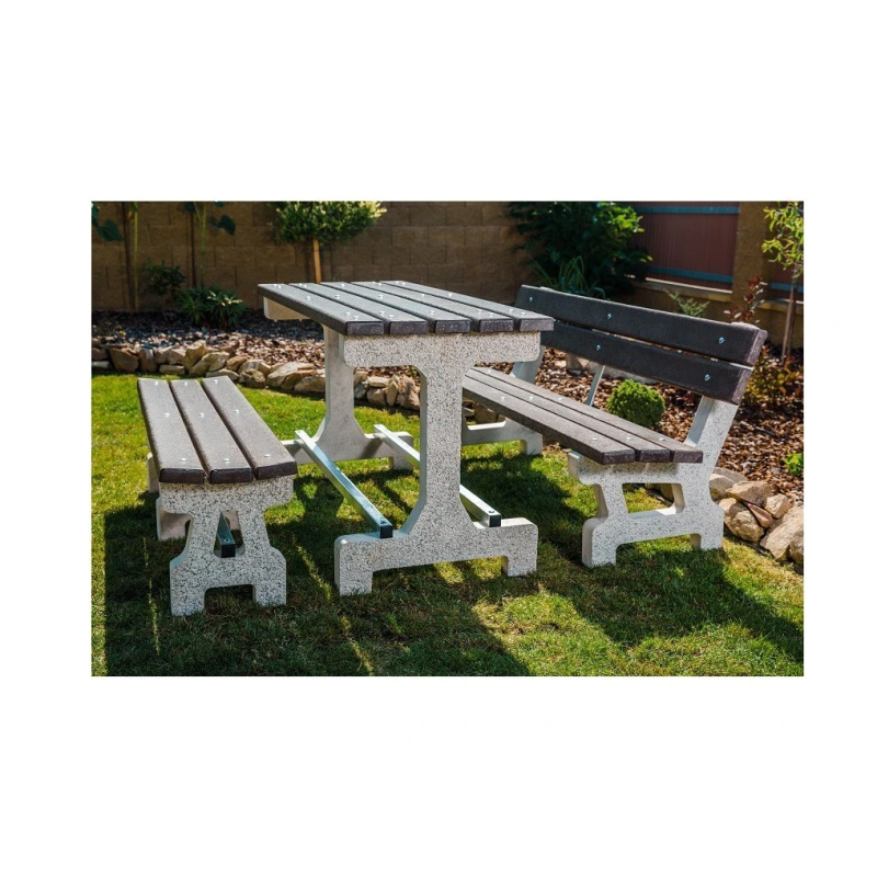 Betonová lavička Seo s opěradlem