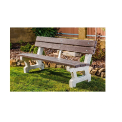 Betonová lavička Seo s opěradlem