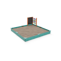 Edukativní pískoviště 3 × 3 m s kreslící tabulí a počítadlem