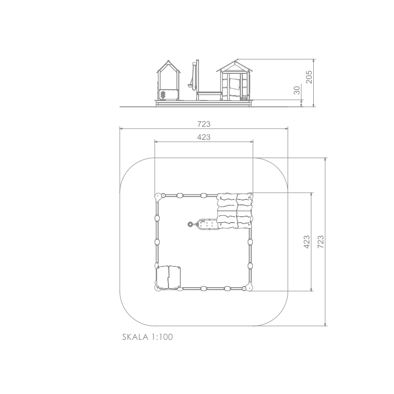 Herní sestava s pískovištěm - Věz s kovbojem větší