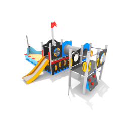 Herní sestava s pískovištěm - Pirátská loď modrá