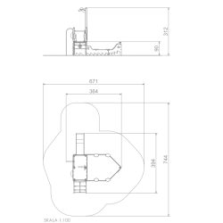 Herná zostava s pieskoviskom - Pirátska loď žltá