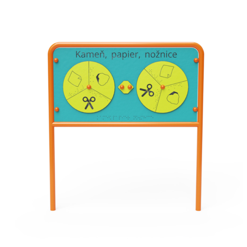 Edukační panel - Kámen, papír, nůžky
