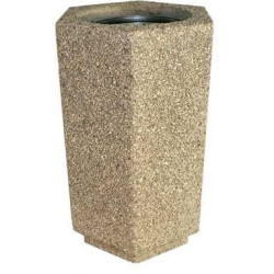 Betonový odpadkový koš šestihranný